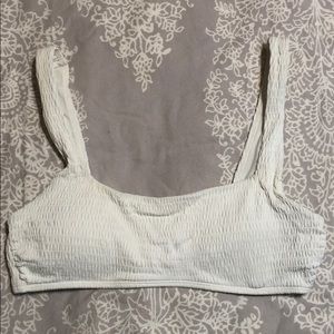 Aerie smocked scoop bikini top
